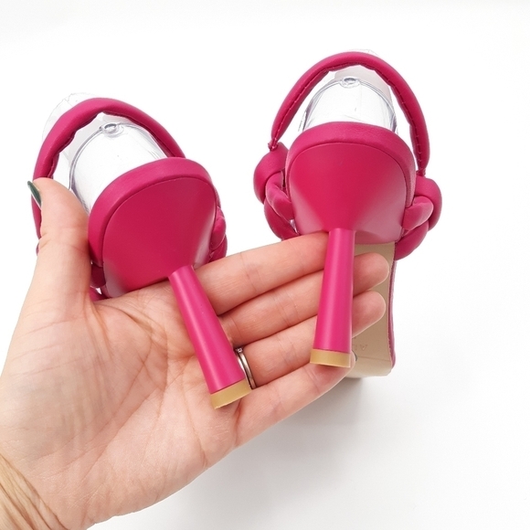 ALOHAS | Sheila Square Toe Leather Sandals in Barbie Pink - Picture 8 of 11